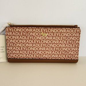 RADLEY London Genuine Leather Bi-Fold Wallet with Bonus Dust Cover - NWT